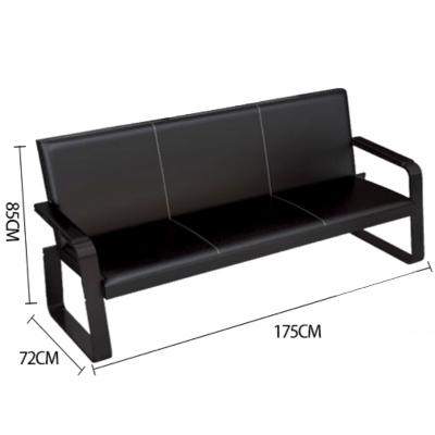 怡卓欧办公沙发三人位张