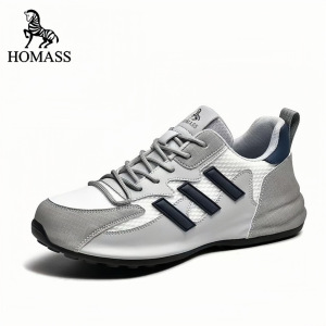 白水母男鞋透气时尚轻奢休闲运动鞋内增高男女同款鞋010