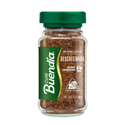 哥伦比亚原装进口Buendia博恩低因阿拉比卡冻干速溶黑咖啡85g瓶装