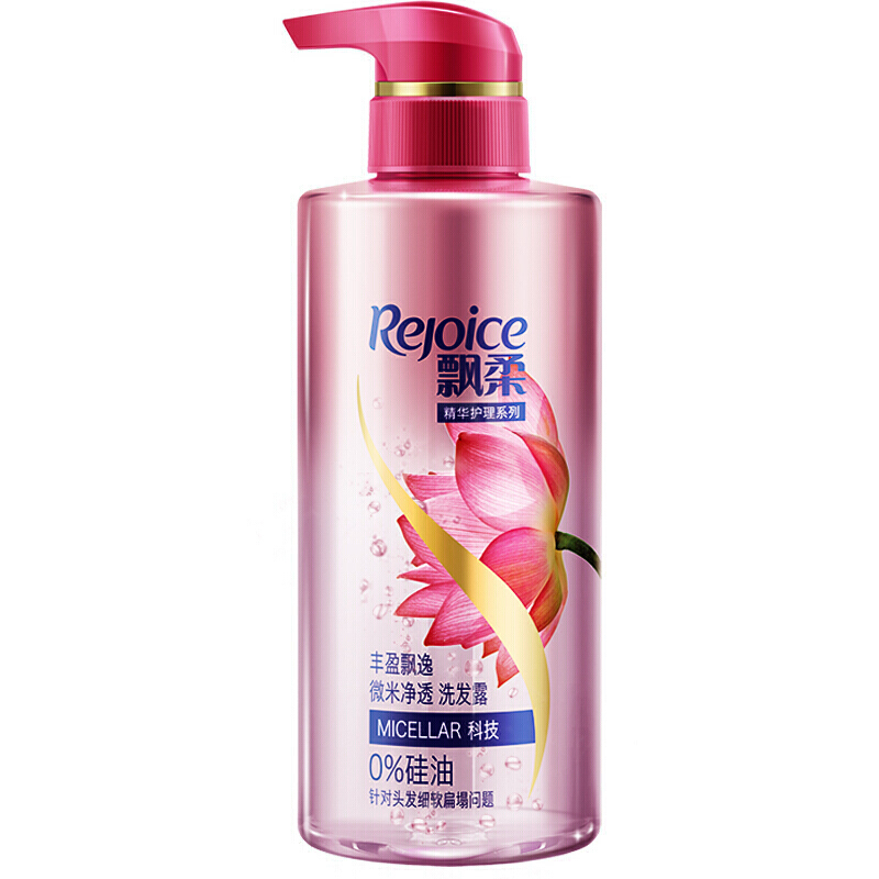 飘柔(rejoice)丰盈飘逸微米净透洗发露 300ml 无硅油 宝洁出品