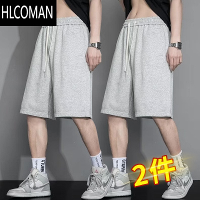 HLCOMAN男士短裤睡裤家居夏季宽松运动休闲卫裤潮流五分裤居家大裤衩