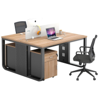 慧采云 办公家具屏风工位办公桌组合简约现代职员电脑桌钢架双人位员工桌