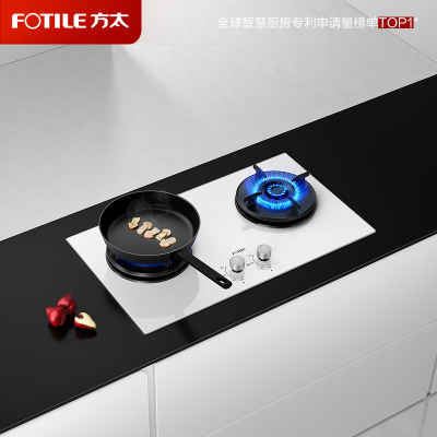 方太联动5.0KW火力一级能效方太新月燃气灶天然气 白色 02-THF1-W 国补液化气专用