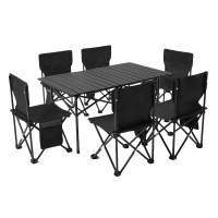 悦兴诚便携式桌子一桌6椅套