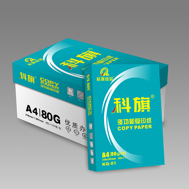 宣皇 科旗01号a4打印纸80g复印纸500张/包办公专用纸学生用纸a4打印白纸 科旗01号A4 80G 8包/箱