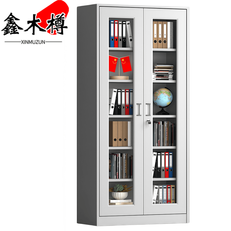 鑫木樽通玻办公柜6层个