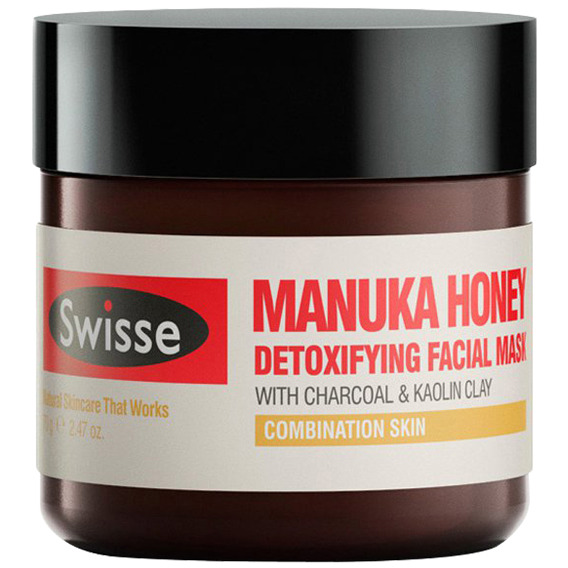 [澳洲进口]swisse 麦卢卡蜂蜜清洁净化面膜70g 深层清洁 补水提亮 去