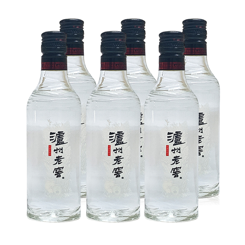 泸州老窖黑盖二曲光瓶42度250ml*6瓶浓香型白酒