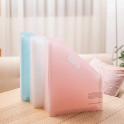 得力(deli）72511伸缩站立式A4学生风琴包13格资料分类收纳整理多功能包