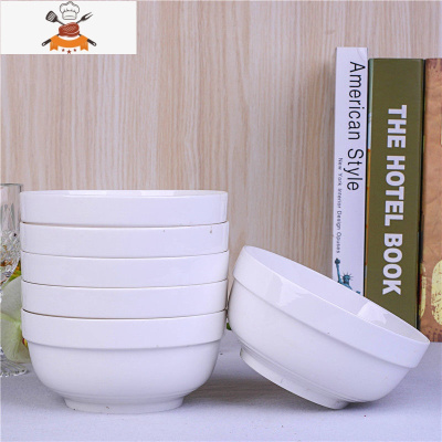敬平[6只面碗]家用6英寸面碗 大号碗汤碗大饭碗泡面碗陶瓷餐具套装 洁白瓷 6英寸面碗[4个装]