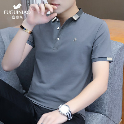 富贵鸟短袖polo衫2021夏季新品男装男士翻领t恤休闲商务韩版体恤T恤男绣花潮流