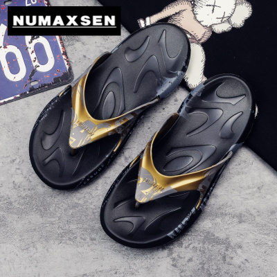 纽曼森（Numaxsen）拖鞋男夹脚人字拖夏季2021新款室外穿个性软底沙滩凉鞋潮流