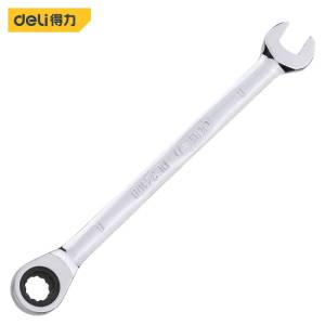 得力工具DL34117_镜面棘轮两用快扳17mm(新VI)