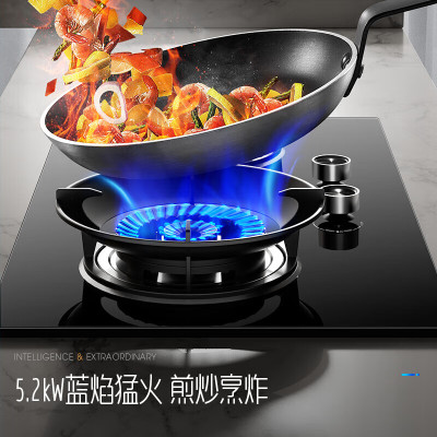 优盟(UM)UZ918燃气灶 5.0kW九孔聚能鸳鸯灶具 可调节大底盘 液化气[不含安装]