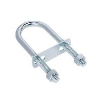 中锦科技 镀锌U型螺栓螺丝带挡板U形管夹管卡 M12*80*200mm 4.8级 套