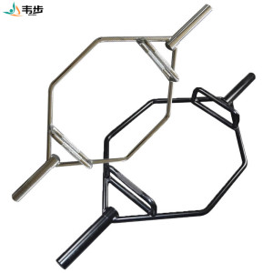 韦步大环形曲杠奥杆助力健身硬拉耸肩提拉六角大孔通用杠铃器械