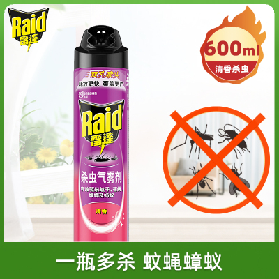 雷达杀虫气雾剂600ml 清香杀灭蟑螂蚊子苍蝇蚂蚁杀虫剂