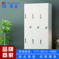 绵冠更衣柜员工柜带门锁铁皮柜储物柜职员柜浴室柜 六门更衣柜