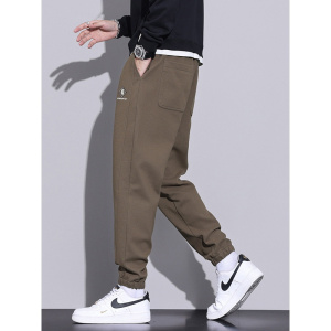 抖音休闲裤男秋百搭运动时尚潮牌青年抽绳束脚哈伦卫裤子