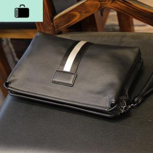 手包男皮质2020新款潮流手抓包商务信封包男士夹包男包手拿包时尚NEW LAKE 黑色男士手拿包 黑色