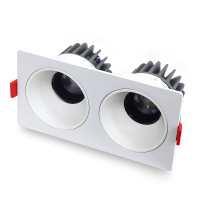 LED射灯 防眩光 嵌入式 白架+白杯-双头12W*2中性光
