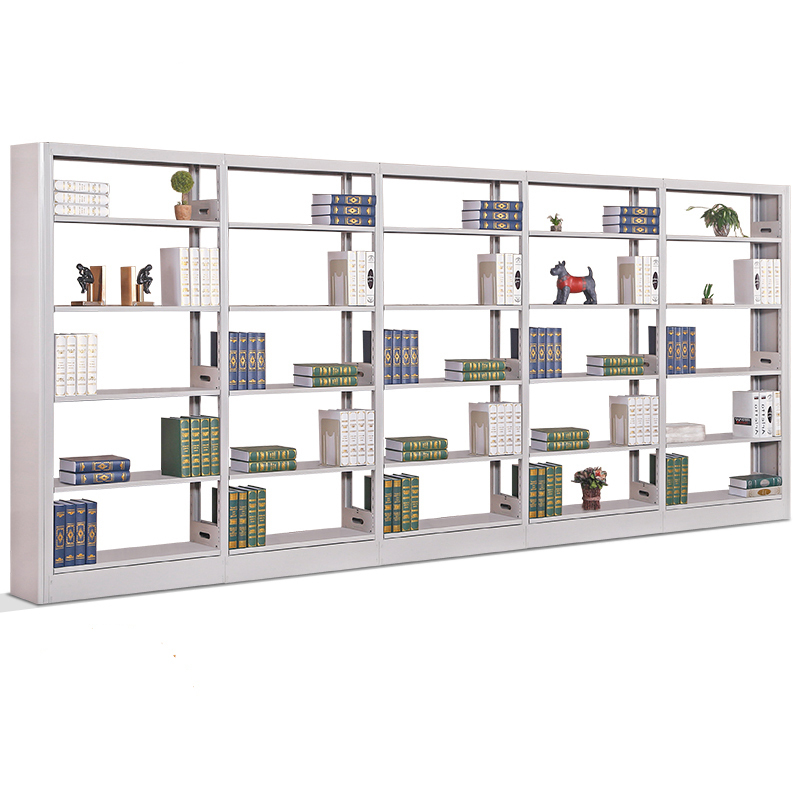 慧采云 钢制书架学校图书馆书店书籍室阅览室单面书架资料架单面一列五组