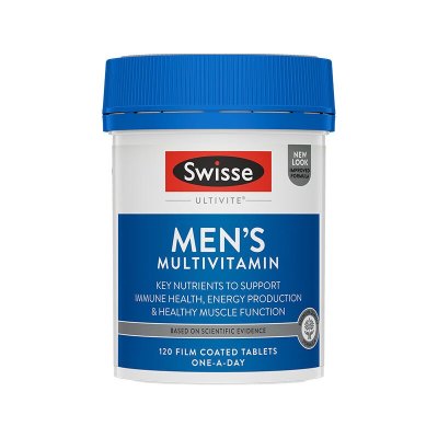 Swisse斯维诗男士复合维生素片剂120粒/瓶装 澳洲原装进口 成年男性复合维生素矿物质 膳食营养补充