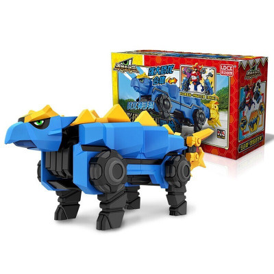 灵动创想百兽总动员变形机甲玩具合体变形机器人男孩拼装组装玩具套装