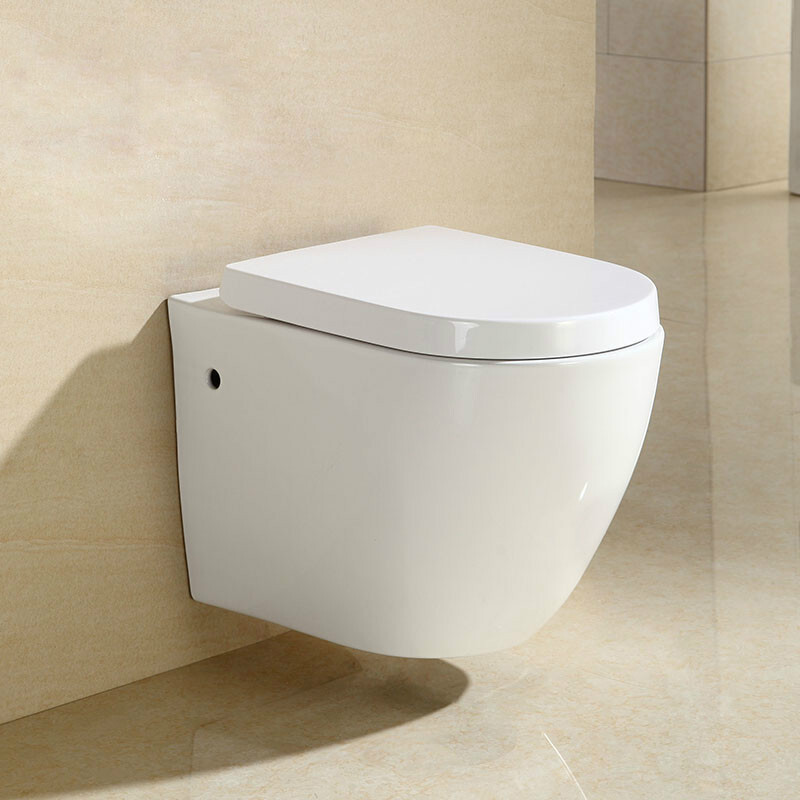 卫浴壁挂马桶 挂墙抽水马桶 悬挂马桶 小空间坐便器座便 单马桶(水箱另拍) 185mm波迷娜BOMINA