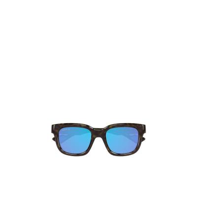 古驰(GUCCI)几何框太阳镜醋酸纤维男款时尚轻便耐用潮牌眼镜 蓝色