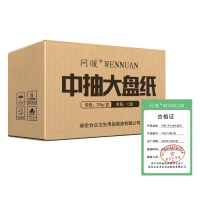 问暖 中心抽大盘纸 2层9.5cm高 700g*12盘/箱