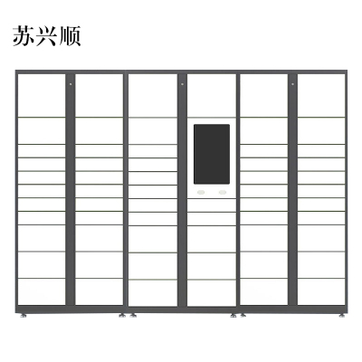 苏兴顺智能快递柜小区快递自提柜派件柜室外寄存柜信报箱储物柜一主两幅61格