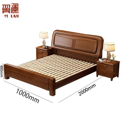 翼澜 实木床 1.0米 张