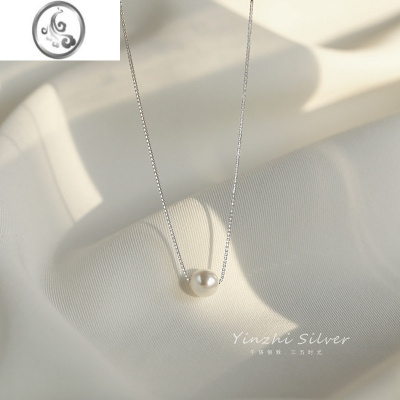 JiMi珍珠项链女夏小众设计高级感2022年新款潮银银轻奢锁骨链颈链饰品