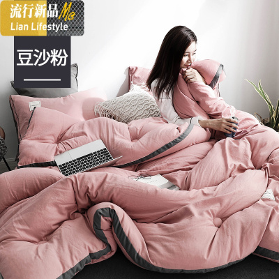 被子冬被加厚保暖棉被单双人被芯春秋被水洗棉学生宿舍被褥秋冬季 三维工匠