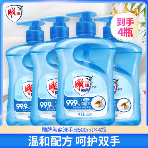 雕牌洗手液500ml按压海盐清洁抑菌海洋护手家庭装清香家用正品
