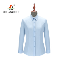 双惠女款长袖衬衫上衣SH8803-VC,面料100%棉,成衣免烫155-175