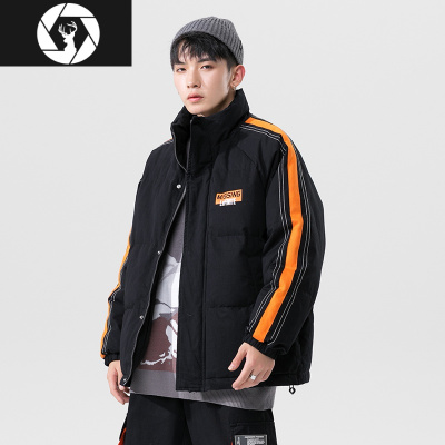 HongZun男士白色立领棉衣男冬季加厚情侣棉服2021年新款外套韩版潮流棉袄棉衣