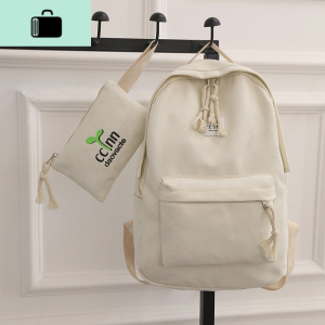 校园高中初中学生女韩版帆布背包小清新学院风双肩包女潮开学书包NEW LAKE