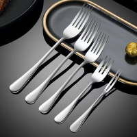 [补贴10%]叉子成人餐叉不锈钢水果叉韩式可爱小叉子儿童安全西餐叉勺家用
