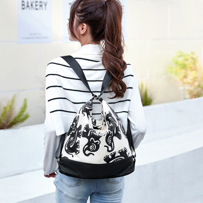 大容量单肩包挎包休闲腋下包通勤旅行百搭双肩包女立体袋国风托特