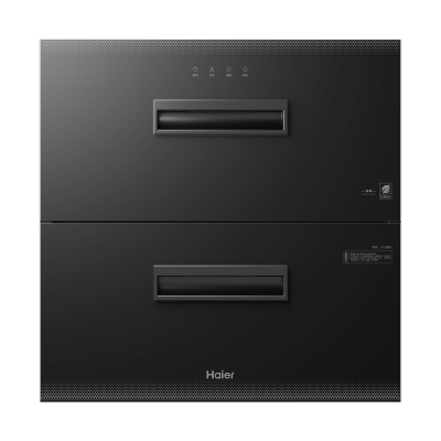 海尔(Haier)115L消毒柜家用嵌入式 大容量 双二星级 紫外线+光波巴氏消毒0臭氧 母婴消毒童锁保护12LCS