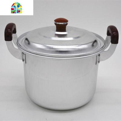 加高加厚型熟铝双层大容量蒸锅铝制汤锅老式铝锅五折特惠 FENGHOU (1人)中厚20cm无蒸片