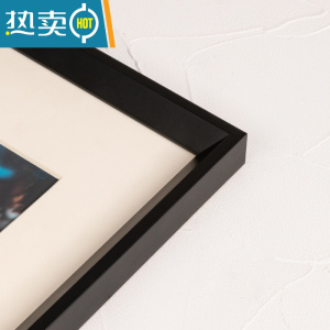 敬平胡桃色大相框挂墙实木画框装裱A3A4纸油画4k8k八开24寸16木质框架 黑色 A4[21*29.7厘米]挂墙+摆桌