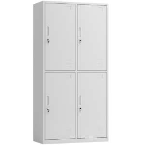 迅众 四门更衣办公室衣柜钢制员工衣柜铁皮柜更衣柜存包柜职员宿舍衣柜带锁储物柜鞋柜多门更衣柜公司员工衣帽柜