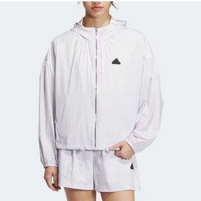 ADIDAS阿迪达斯连帽外套运动休闲舒适梭织女装夹克IM8835 D