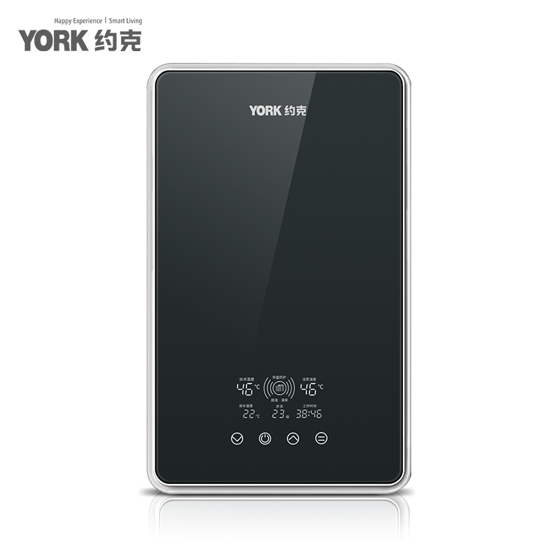 [2025升级款]约克(YORK)即热式电热水器YK-G3S镜面黑恒温变频速热家用小型大水量免储水热水器8.8KW