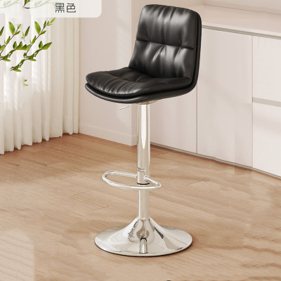 绵冠(MIANGUAN) 吧台椅升降椅子家用高脚椅旋转高脚凳吧台凳子收银前台靠背吧椅