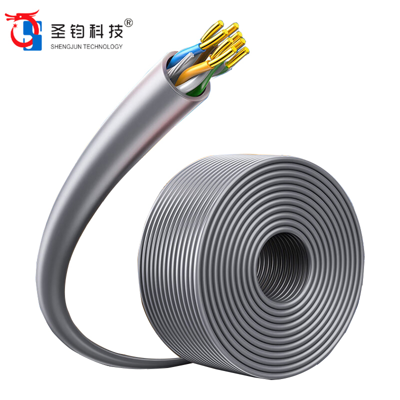 圣钧科技 SHENGJUN TECHNOLOGY 超五类室内8芯无氧铜专用网线 305米+箱
