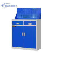 酷美智悦 重型工具柜双抽双开门带背网900*400*(980+390)mm KM-JZ399 个